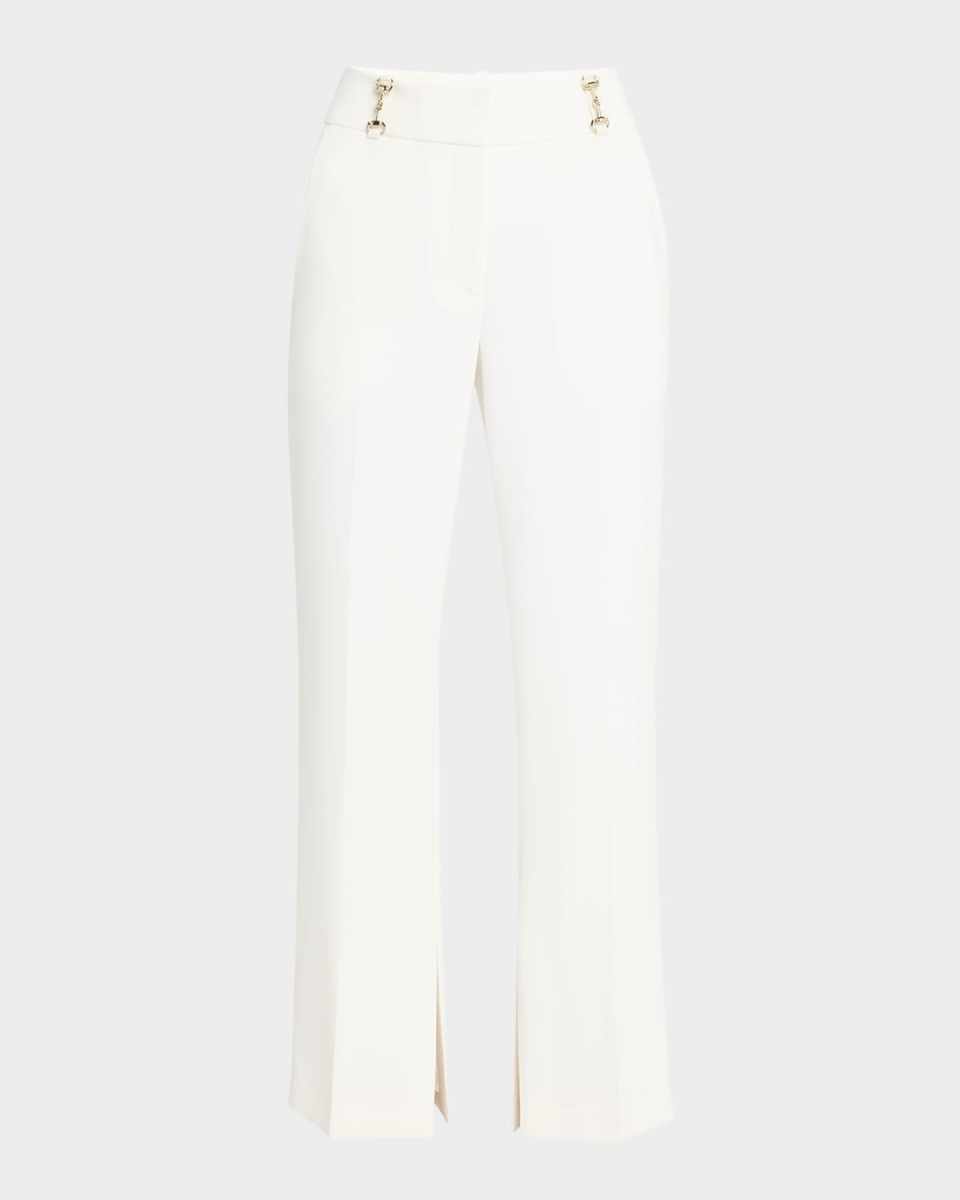 The Paisleigh Embellished Slit-Hem Pants